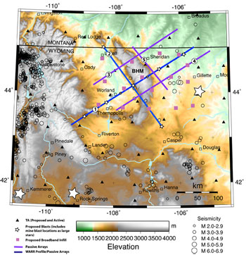 Bighorn Arch Seismic Experiment: Results | EarthScope Primary ...